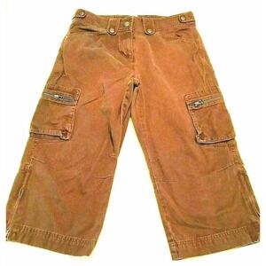 Jones New York  Sport Capri Brown Jeans Size 10 Petites 100% Cotton